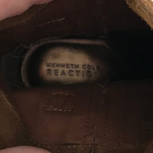 Kenneth Cole Reaction Boots Booties Size 10M Tan Brown Suede Pull On Slight Heel - Picture 2 of 13
